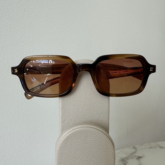 Garrett Leight Navarre brown sunglasses - Picture 3 of 7
